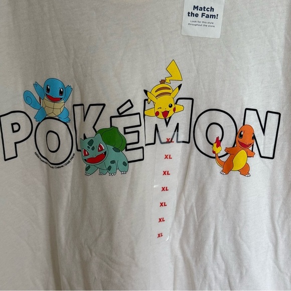 Old Navy Men Pokemon Gender-Neutral Graphic T-Shirt XLARGE Creme - Picture 5 of 10